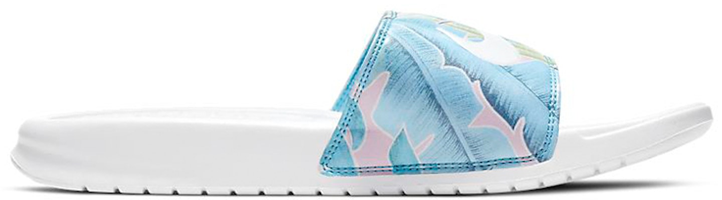 (W) 나이키 베나시 JDI 플로럴 슬리퍼 '화이트 블루' 618919-115 Order (W) 나이키 베나시 JDI 플로럴 슬리퍼 '화이트 블루' 618919-115