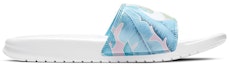 Order Nike Benassi JDI 花卉 時尚運動拖鞋 女款 白藍