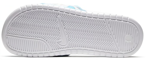 Nike Benassi JDI 花卉 時尚運動拖鞋 女款 白藍 Shop Nike Benassi JDI 花卉 時尚運動拖鞋 女款 白藍