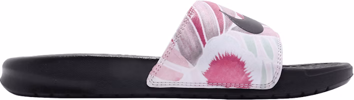 (Women) Nike Benassi JDI Print 'Black Active Fuchsia' 618919-030 (Women) Nike Benassi JDI Print 'Black Active Fuchsia' 618919-030