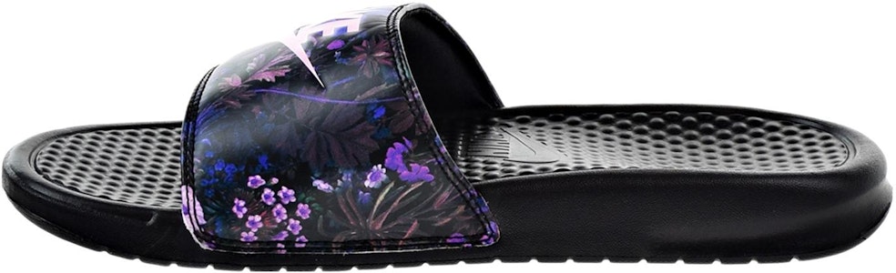 (W) 나이키 베나시 JDI 프린트 플로럴 (여성) '블랙 퍼플' 618919-009 Buy (W) 나이키 베나시 JDI 프린트 플로럴 (여성) '블랙 퍼플' 618919-009