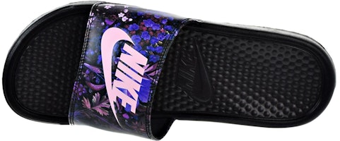 (W) 나이키 베나시 JDI 프린트 플로럴 (여성) '블랙 퍼플' 618919-009 Lookbook (W) 나이키 베나시 JDI 프린트 플로럴 (여성) '블랙 퍼플' 618919-009