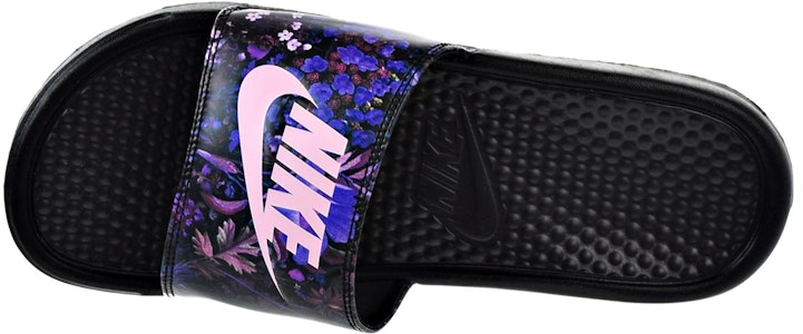 (W) 나이키 베나시 JDI 프린트 플로럴 (여성) '블랙 퍼플' 618919-009 Lookbook (W) 나이키 베나시 JDI 프린트 플로럴 (여성) '블랙 퍼플' 618919-009