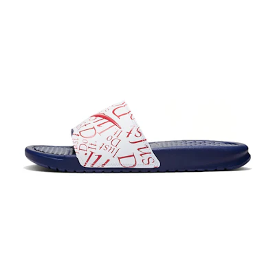 (W) Nike Benassi Jdi Print Slides Blue/Red