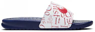 Order (W) 나이키 베나시 JDI 프린트 슬라이드 블루/레드 (Nike Benassi JDI 프린트 슬라이드 블/레) 618919-406