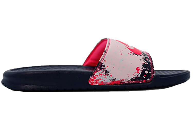 Order (W) Nike Benassi JDI Splash Ink Minimalista Unisex Zapatillas Negro Rosa 618919-401