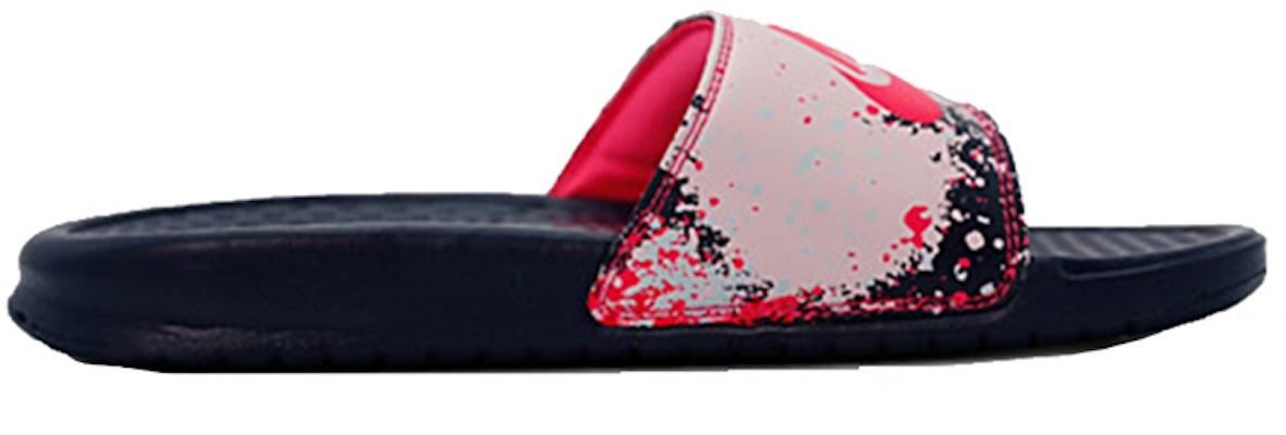 (W) Sandal Nike Benassi JDI Print Splash Ink Hitam Pink Unisex Minimalis 618919-401 Order (W) Sandal Nike Benassi JDI Print Splash Ink Hitam Pink Unisex Minimalis 618919-401