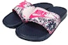 Shop (W) Nike Benassi JDI Splash Ink Minimalista Unisex Zapatillas Negro Rosa 618919-401
