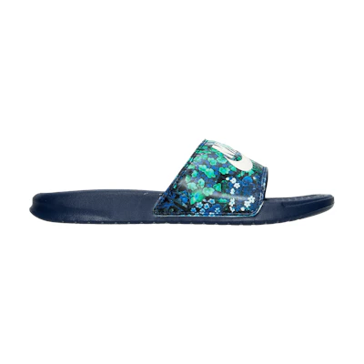 (W) Nike Benassi JDI Slide 'Floral Print - Binary Blue'