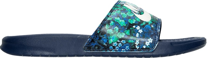 (Women) Nike Benassi JDI Slide 'Floral Print - Binary Blue' 618919-404 (Women) Nike Benassi JDI Slide 'Floral Print - Binary Blue' 618919-404