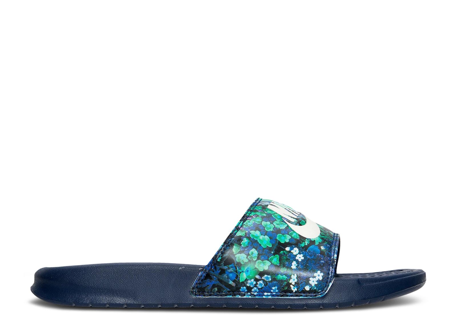 (Women) Nike Benassi JDI Slide 'Floral Print - Binary Blue' 618919-404