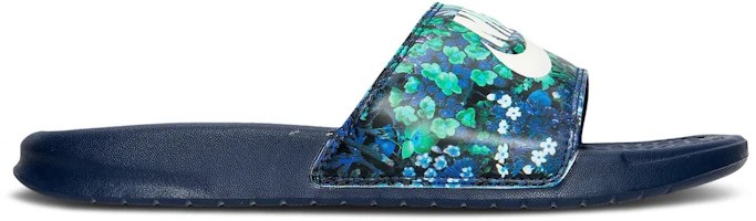 (Women) Nike Benassi JDI Slide 'Floral Print - Binary Blue' 618919-404 (Women) Nike Benassi JDI Slide 'Floral Print - Binary Blue' 618919-404