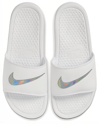 (Women) Nike Benassi JDI Slide 'White Iridescent' DA2544-100 Lookbook (Women) Nike Benassi JDI Slide 'White Iridescent' DA2544-100