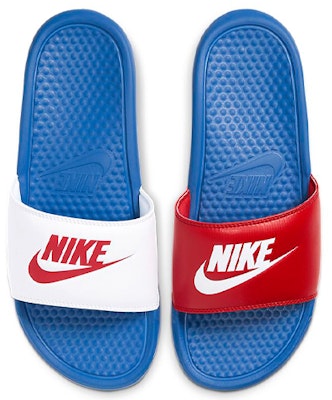 (Women) Nike Benassi JDI Slides 'Game Royal University Red' 343881-409 Lookbook (Women) Nike Benassi JDI Slides 'Game Royal University Red' 343881-409