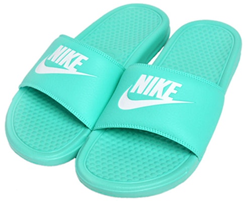 (Women) Nike Benassi Just Do It Green Slide Tiffany Blue 343881-314 Order (Women) Nike Benassi Just Do It Green Slide Tiffany Blue 343881-314