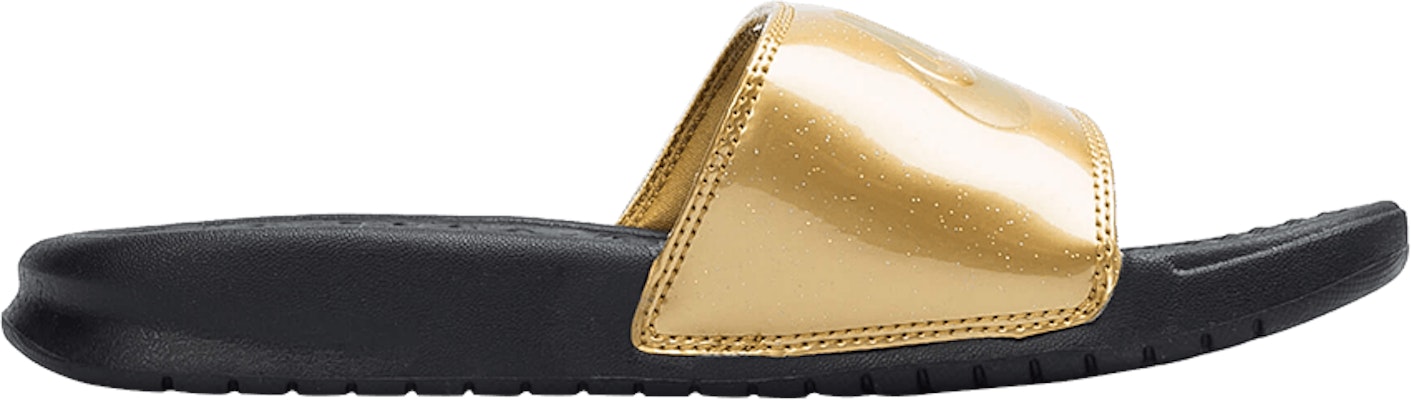 (W) Nike Benassi Slides 'Emas Metalik' 618919-022 Buy (W) Nike Benassi Slides 'Emas Metalik' 618919-022