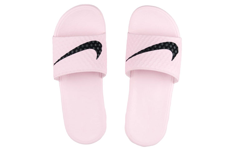 Lookbook (W) Nike Benassi Solarsoft 'Peism Pink Black' Wanita Hitam Pink 705475-601