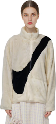 (W) Nike 大勾勾刷毛立領外套 白色 CU6558-238 2