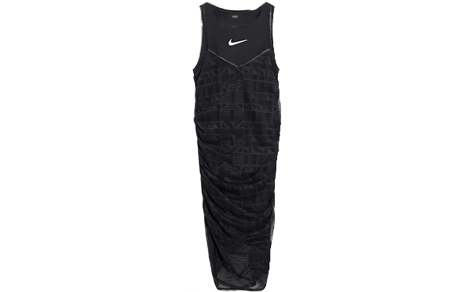 (Women) Nike Black Dri-Fit Sleeveless Logo Dress CJ3001-010