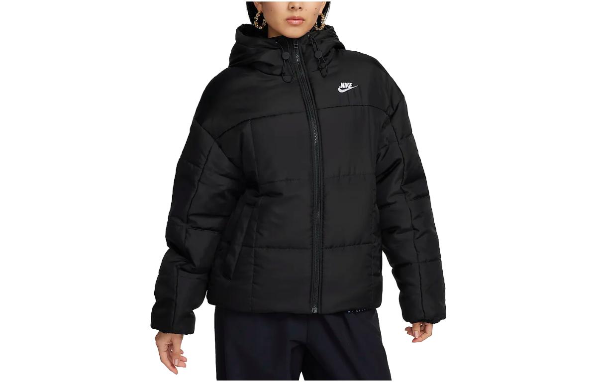 (Women) Nike Black Letter Print Loose Fit Zip-Up Hoodie Jacket FB7673-010 圖 2