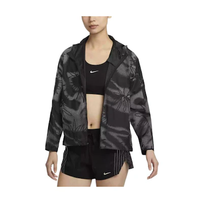 (Women) Nike Black Logo Graphic Print Hooded Jacket HJ2194-010