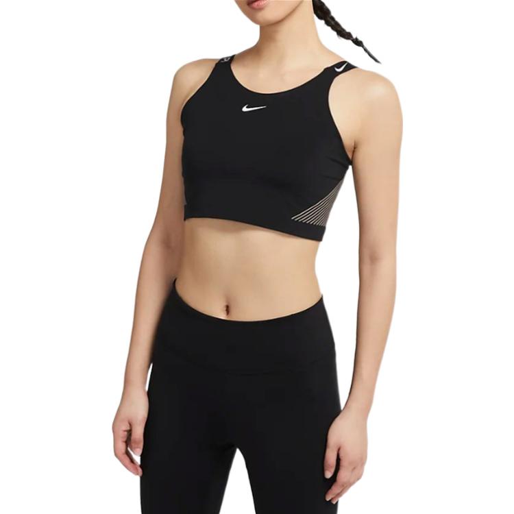 (Women) Nike Black Logo Print Lightweight Yoga Fitness Tank Top DD6451-010