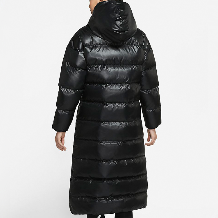 Sizing (W) Nike 黑色長版連帽羽絨外套 CU5821-010