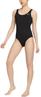 (Women) Nike Black Open-Back Chlorine-Resistant One-Piece Swimsuit FZ6618-010 (Women) Nike Black Open-Back Chlorine-Resistant One-Piece Swimsuit FZ6618-010