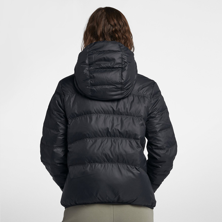 Purchase (W) Nike Black Reversible Down Jacket Cetak Logo. CU0283-010