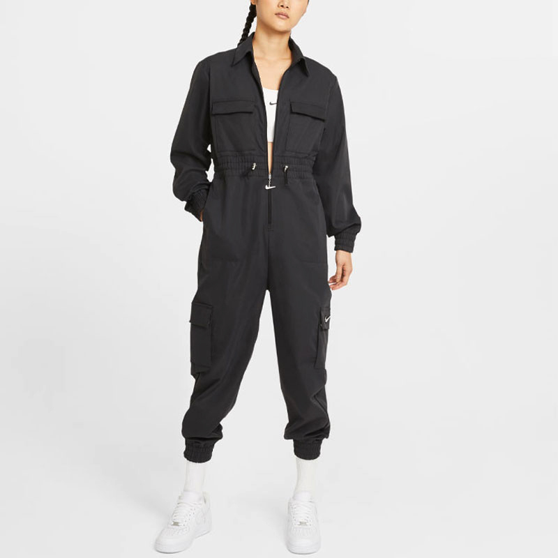 Shop (W) Nike Jumpsuit Hitam Utiliti dengan Pelbagai Poket CZ8895-010