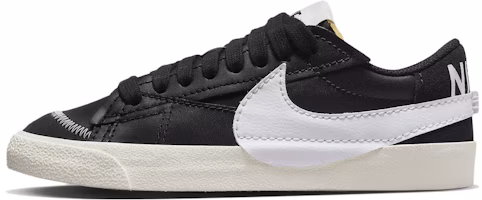 (Women) Nike Blazer Low 77 Jumbo 'Black Sail White' FD9858-001 (Women) Nike Blazer Low 77 Jumbo 'Black Sail White' FD9858-001