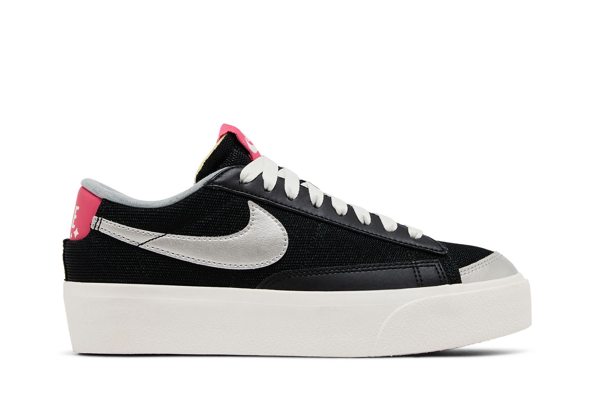 Buy 耐吉 Blazer Low Platform 轻便耐磨防滑 低筒休閒板鞋 女款 黑銀粉