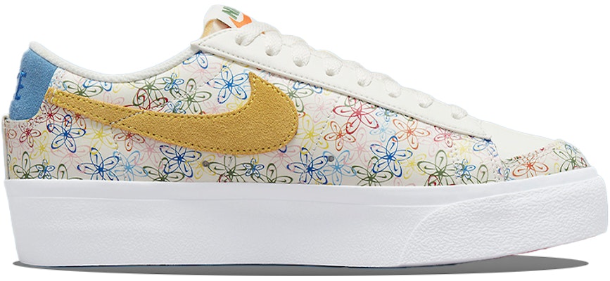 (W) 나이키 블레이저 로우 플랫폼 '화이트 블루 옐로우' DV3210-100 Order (W) 나이키 블레이저 로우 플랫폼 '화이트 블루 옐로우' DV3210-100