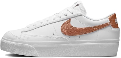 (Women) Nike Blazer Low Platform 'White Metallic Copper' DQ7571-100 (Women) Nike Blazer Low Platform 'White Metallic Copper' DQ7571-100