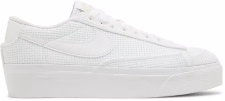 (Women) Nike Blazer Low Platform Essential 'Summit White Woven' DN0744-100 (Women) Nike Blazer Low Platform Essential 'Summit White Woven' DN0744-100