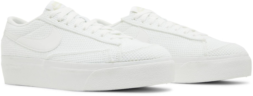 Women Nike Blazer Low Platform Essential Summit White Woven