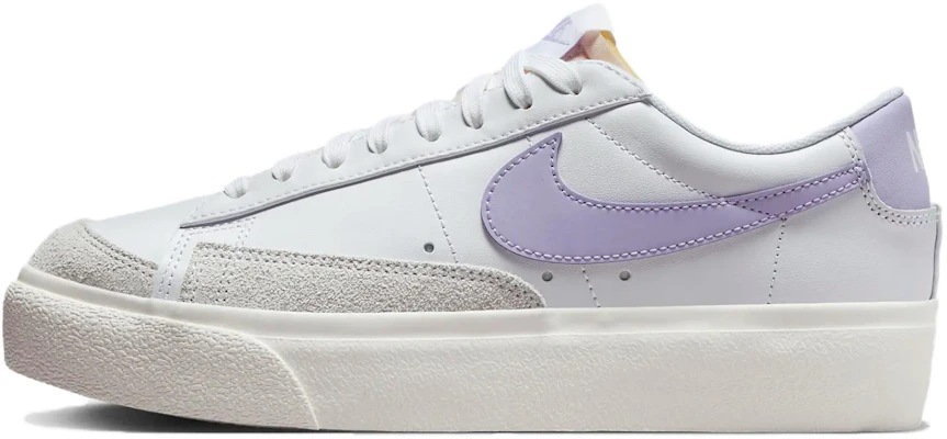 (Women) Nike Blazer Low Platform Sneakers White/Grey/Purple Anti-Slip Cushioning DJ0292-114 Buy (Women) Nike Blazer Low Platform Sneakers White/Grey/Purple Anti-Slip Cushioning DJ0292-114