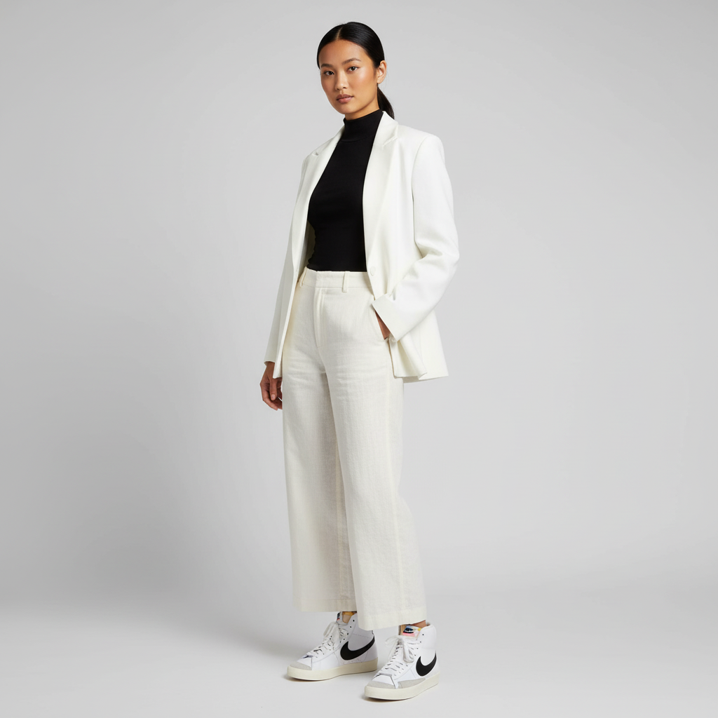 Lookbook (W) Nike Blazer Mid 77 Vintage 'Putih Hitam' CZ1055-100