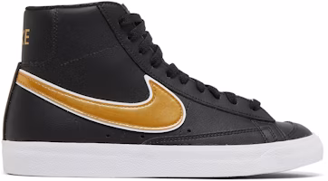 (Women) Nike Blazer Mid '77 Essential 'Black Metallic Gold' DH0070-001 (Women) Nike Blazer Mid '77 Essential 'Black Metallic Gold' DH0070-001