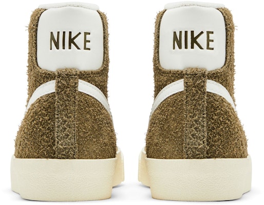 (W) Nike Blazer Mid '77 Vintage 'Olive Suede' Lelaki Wanita Kasut Suede Hijau DV7006-201 Details for (W) Nike Blazer Mid '77 Vintage 'Olive Suede' Lelaki Wanita Kasut Suede Hijau DV7006-201