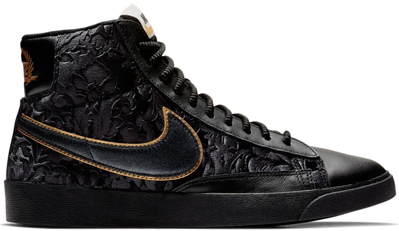(Women) Nike Blazer Mid Velvet Black Metallic Gold AV8437-001