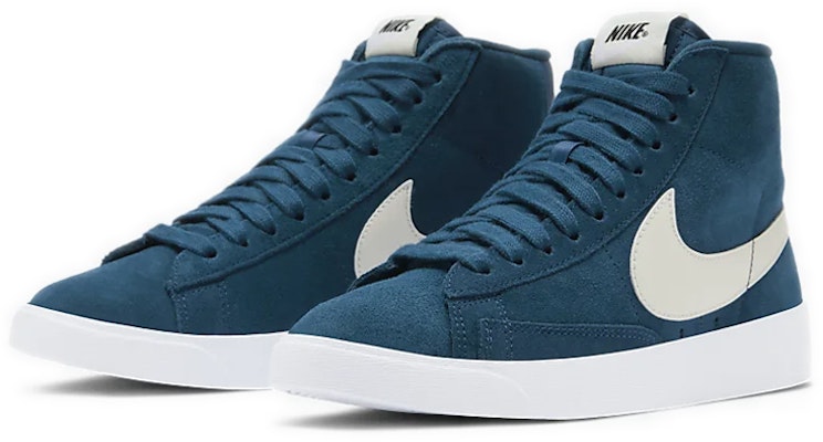 (Women) Nike Blazer Mid Vintage Suede 'Blue White' AV9376-403 Lookbook (Women) Nike Blazer Mid Vintage Suede 'Blue White' AV9376-403