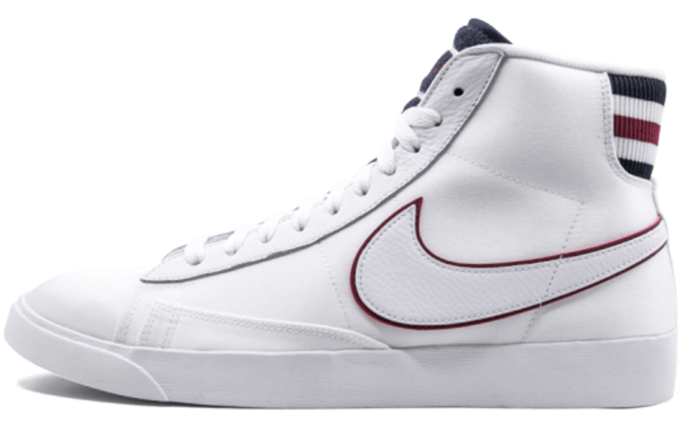 Buy (W) 나이키 블레이저 미드 화이트 블랙 블루 레드 (Nike Blazer Mid 화이트 블랙 블루 레드) AV9375-109