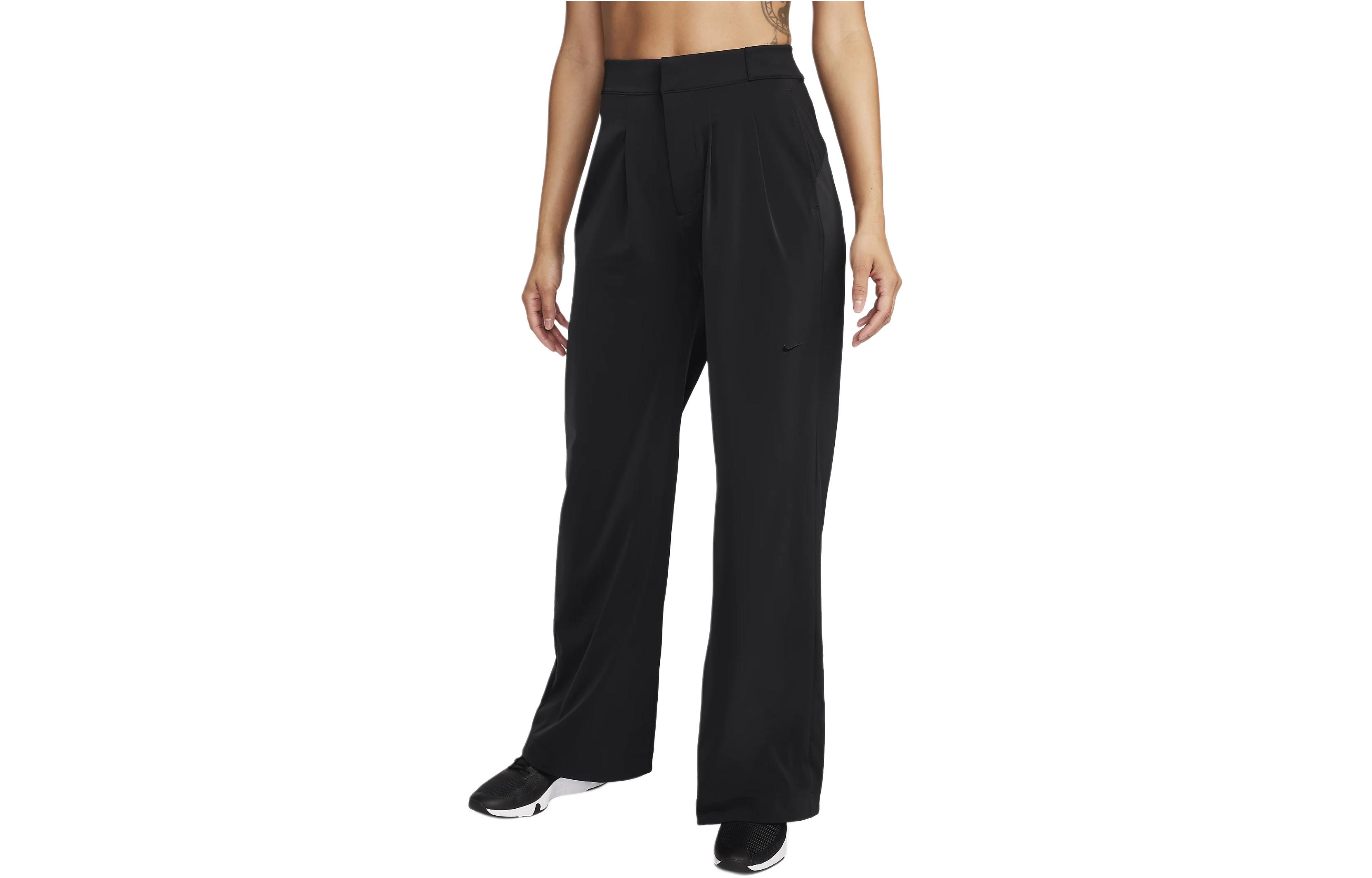 (Women) Nike Bliss Black Logo Straight-Leg Casual Pants FQ2166-010