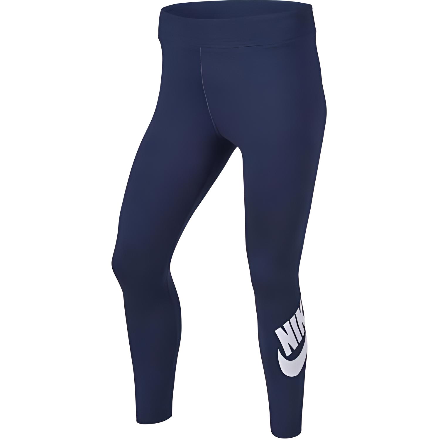 (Women) Nike Blue High-Waisted Logo Print Leggings CZ8529-410