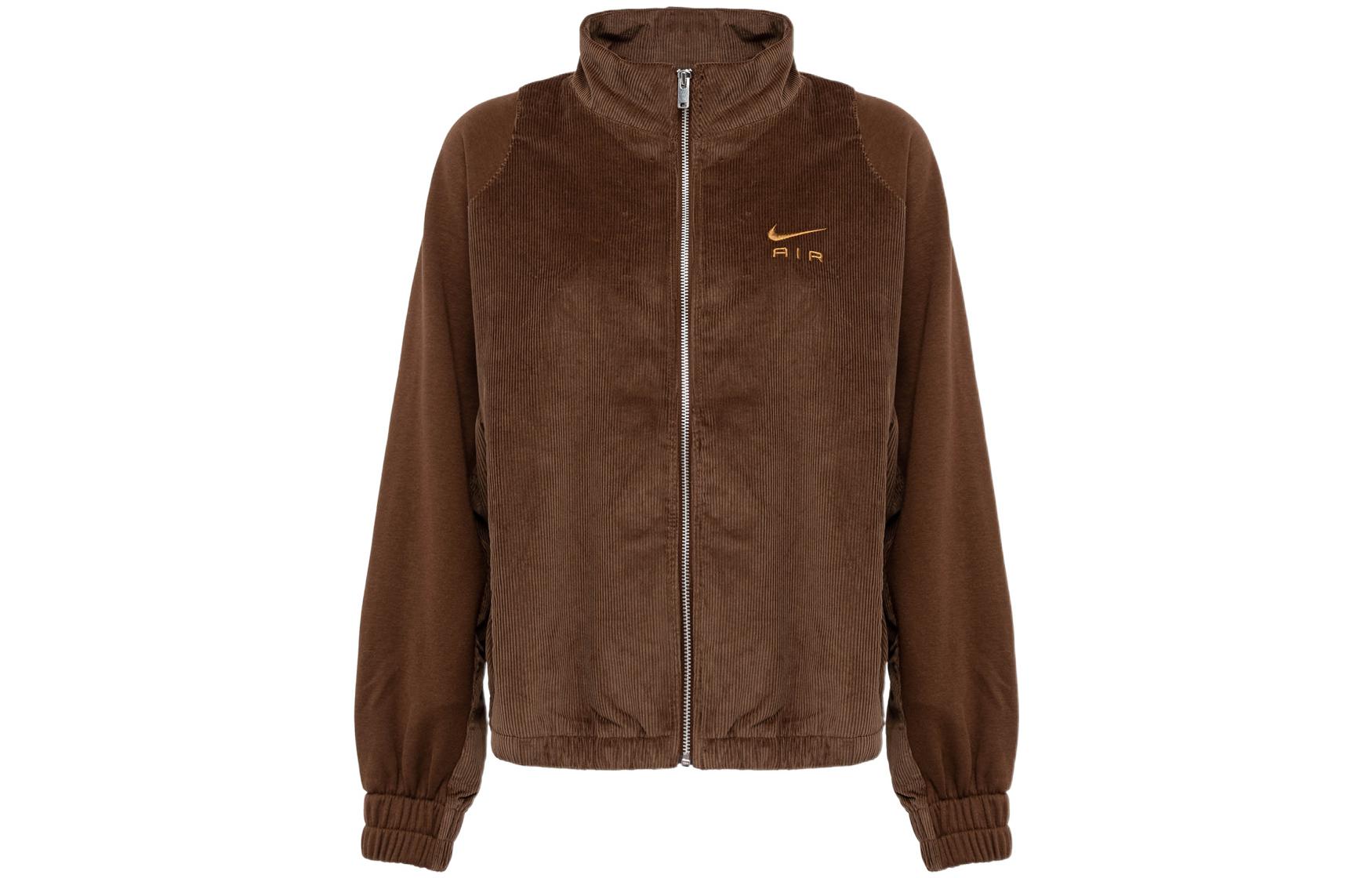 (Women) Nike Brown Logo Embroidered Solid Color Jacket DQ6928-259