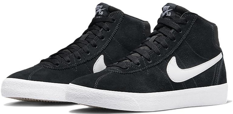 (Women) Nike Bruin High SB 'Black White' DR0126-001 Lookbook (Women) Nike Bruin High SB 'Black White' DR0126-001