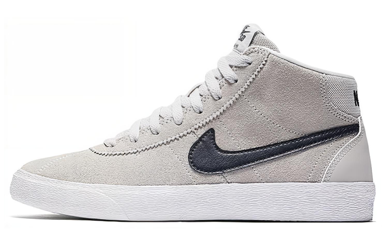 (Women) Nike Bruin High SB 'Pure Platinum Obsidian' 923112-041