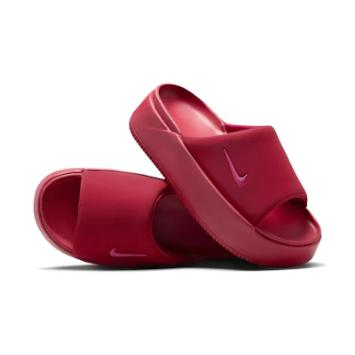 (W) Nike Calm Elevation Slide Team Crimson Peony