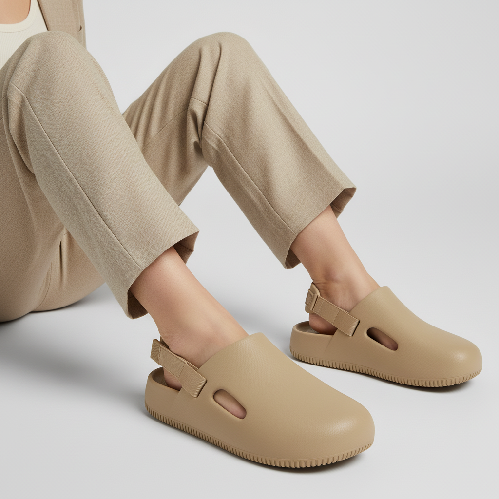 Lookbook (W) Nike Calm Mule 'Hemp' dalam Warna Rami FB2185-200